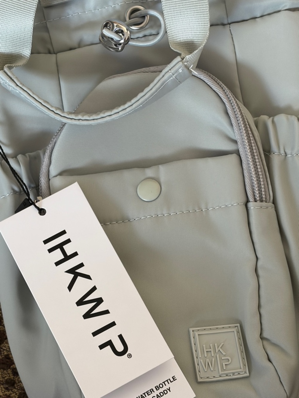 IHKWIP Insulated Water Bottle Crossbody Caddy ~ Pearl Grey - Picture 10 of 10